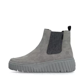   Rieker N2553 40 divatos cipzáras női magasszárú platform sneaker