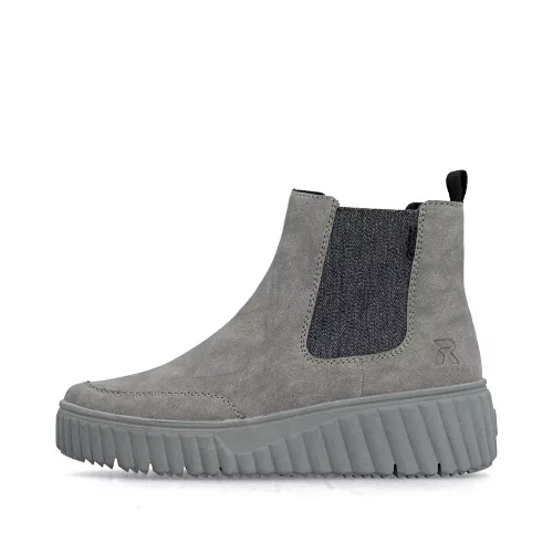 Rieker N2553 40 divatos cipzáras női magasszárú platform sneaker