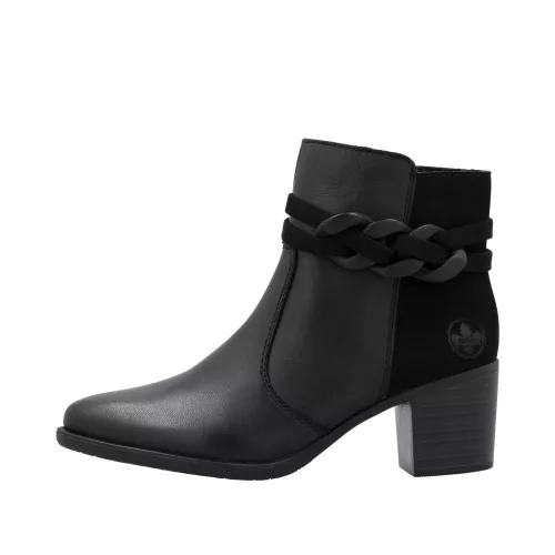 Rieker Y2066 00 elegáns női magassarkú bokacsizma