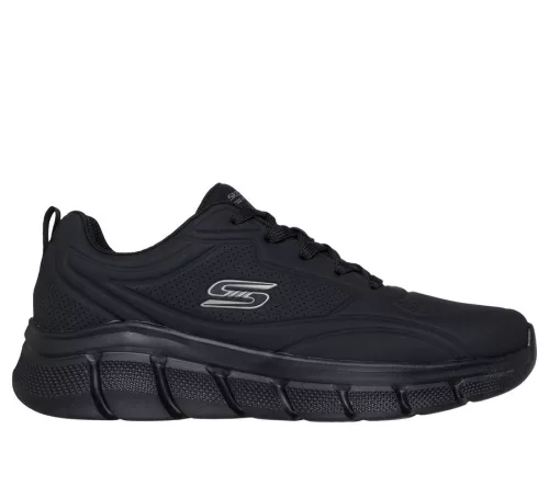 Skechers BOBS 118110 BBK kényelmes fűzős férfi sportcipő