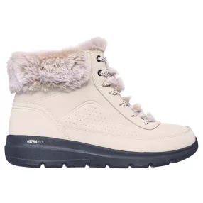   Skechers 144199 NTBK női bokacsizma - fűzős, ULTRA GO® párnázással