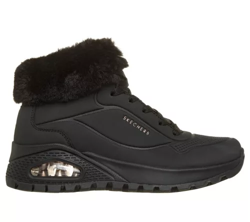 Skechers UNO 190285 BBK női bokacipő, fűzős magasszárú sneaker