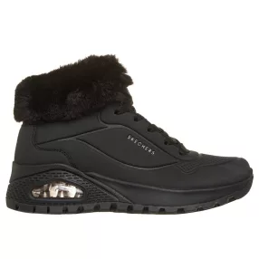   Skechers UNO 190285 BBK női bokacipő, fűzős magasszárú sneaker