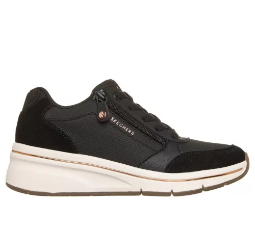 Skechers Billion 190370 BLK divatos női fűzős félcipő