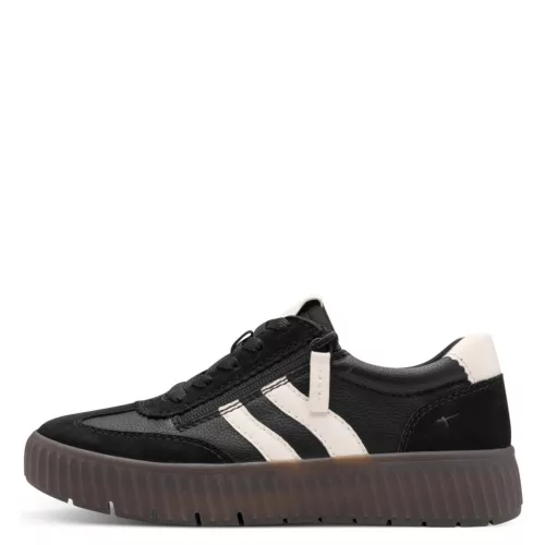 Tamaris Comfort 83729 45098 divatos női fűzős bőr retro sneaker