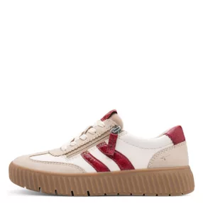   Tamaris Comfort 83729 45435 divatos női fűzős bőr retro sneaker