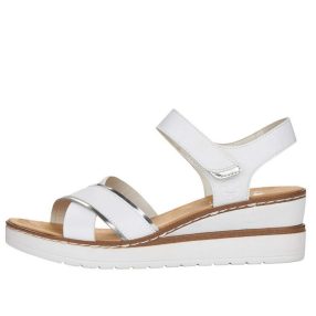   Rieker V38G9 80 divatos női tépőzáras telitalpú szandál