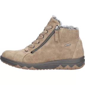   Waldlaufer TEX 961971 195135 női bőr bokacipő, fűzős, vízálló, széles bőségben 